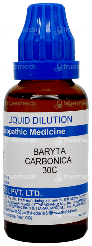 Sbl Baryta Carbonica 30C Dilution 30Ml